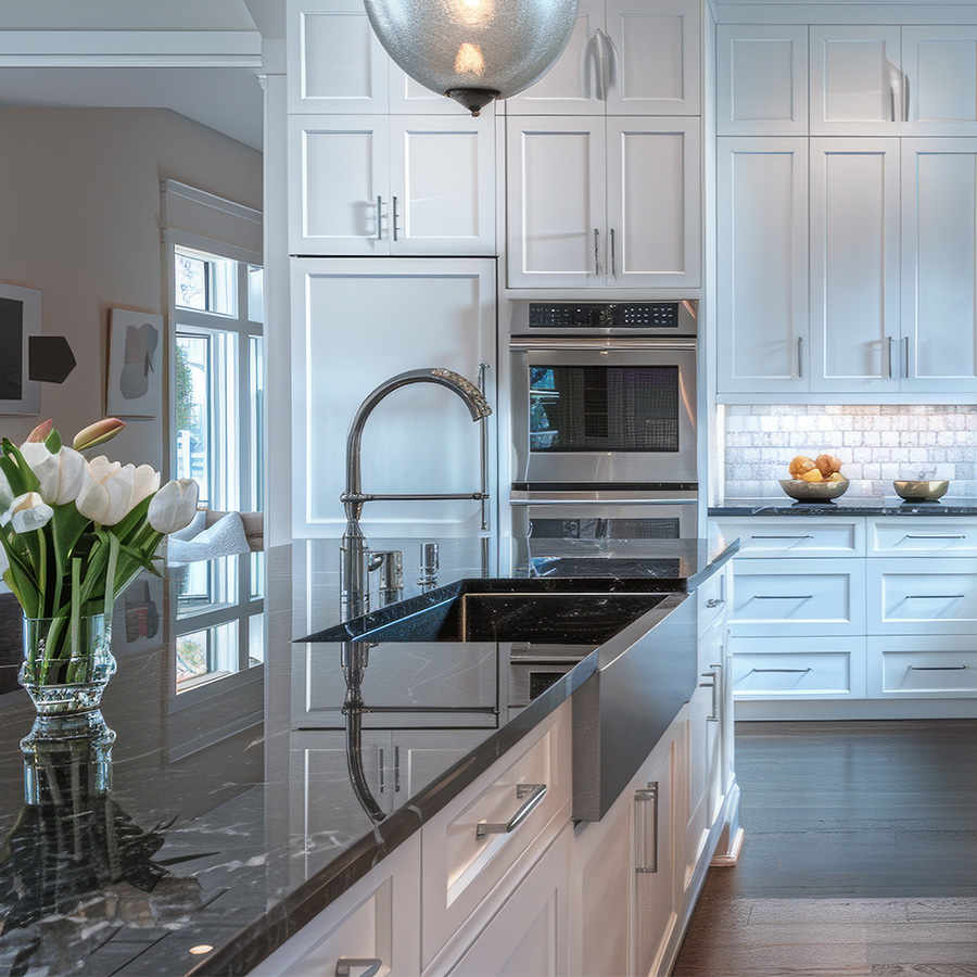 custom caesarstone kitchen and counter
